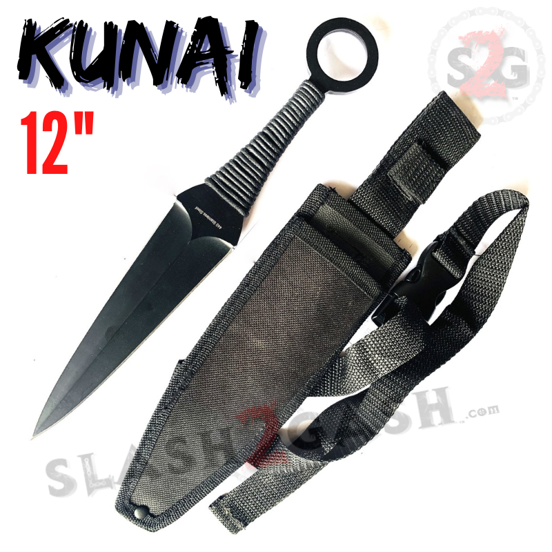 Kunai Throwing Knives w/ Ring and Sheath - Assorted Sizes/Colors Knife-Thrower - Tophatter Daily Deals