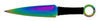 Naruto Kunai Throwing Knives 3 Pc Set w/ Ring Anime - 6" Rainbow Knife-Thrower - Tophatter Daily Deals