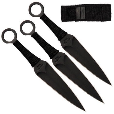 3pc Kunai throwing knife with sheath - TOPHATTER'S ARMORY DEALS Collectible Weapons - Tophatter Daily Deals