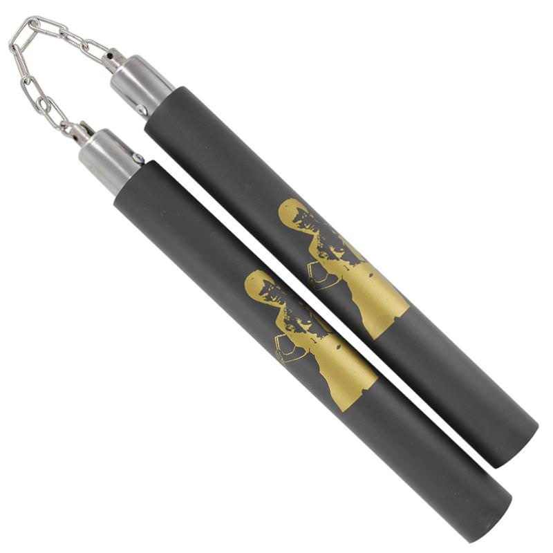 Kung Fu Master Martial Arts Training Nunchaku Black - TOPHATTER'S ARMORY DEALS Collectible Weapons - Tophatter Daily Deals