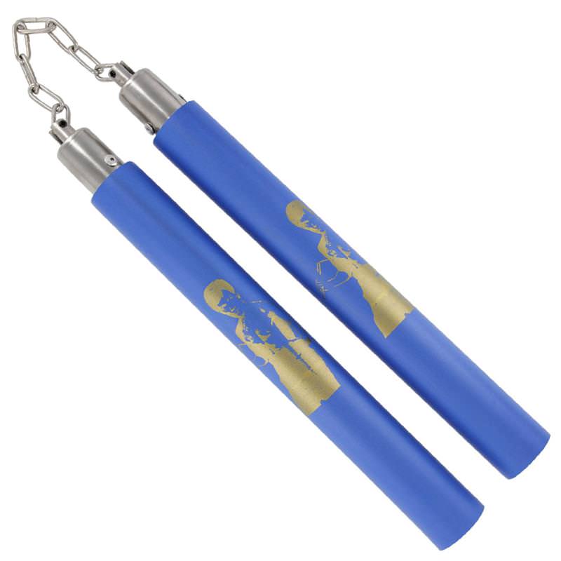 Kung Fu Master Martial Arts Training Nunchaku Blue - Tophatter's Army Products & Self Defense Collectible Weapons - Tophatter Daily Deals