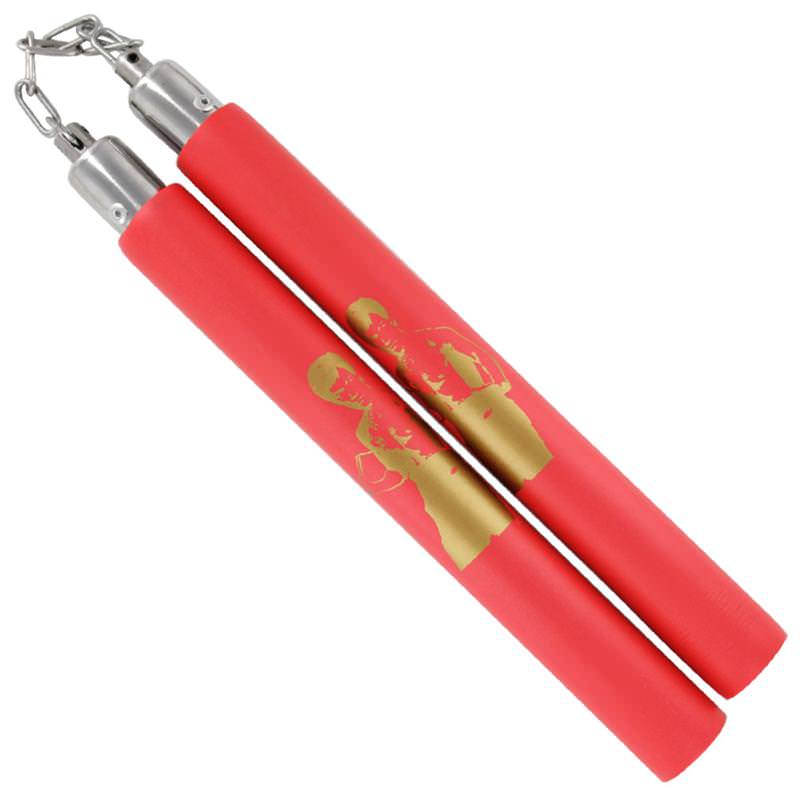 Kung Fu Master Martial Arts Training Nunchaku Red - TOPHATTER'S ARMORY DEALS Collectible Weapons - Tophatter Daily Deals