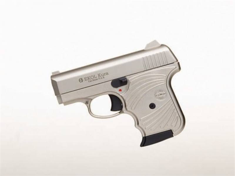 Kura Compact Blank Firing 8MM Gun Satin Finish Starter Pistol - TOPHATTER'S ARMORY DEALS Collectible Weapons - Tophatter Daily Deals