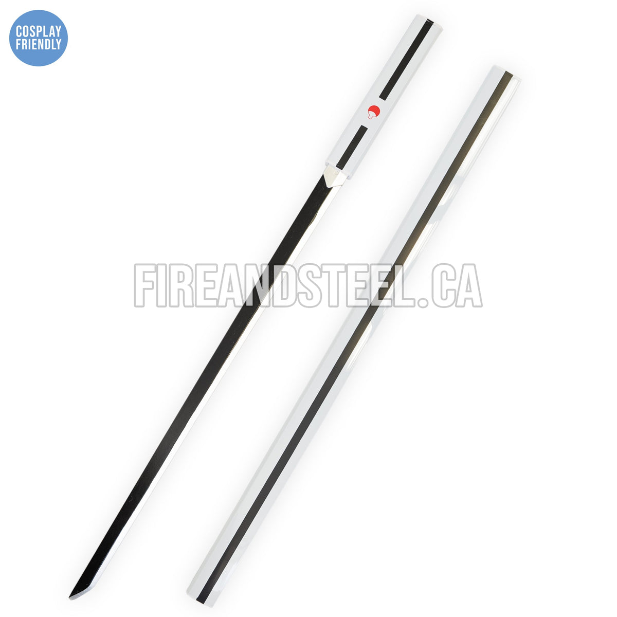 Sasuke's Sword of Kusanagi (Wood) White Anime Sword - Tophatter Daily Deals