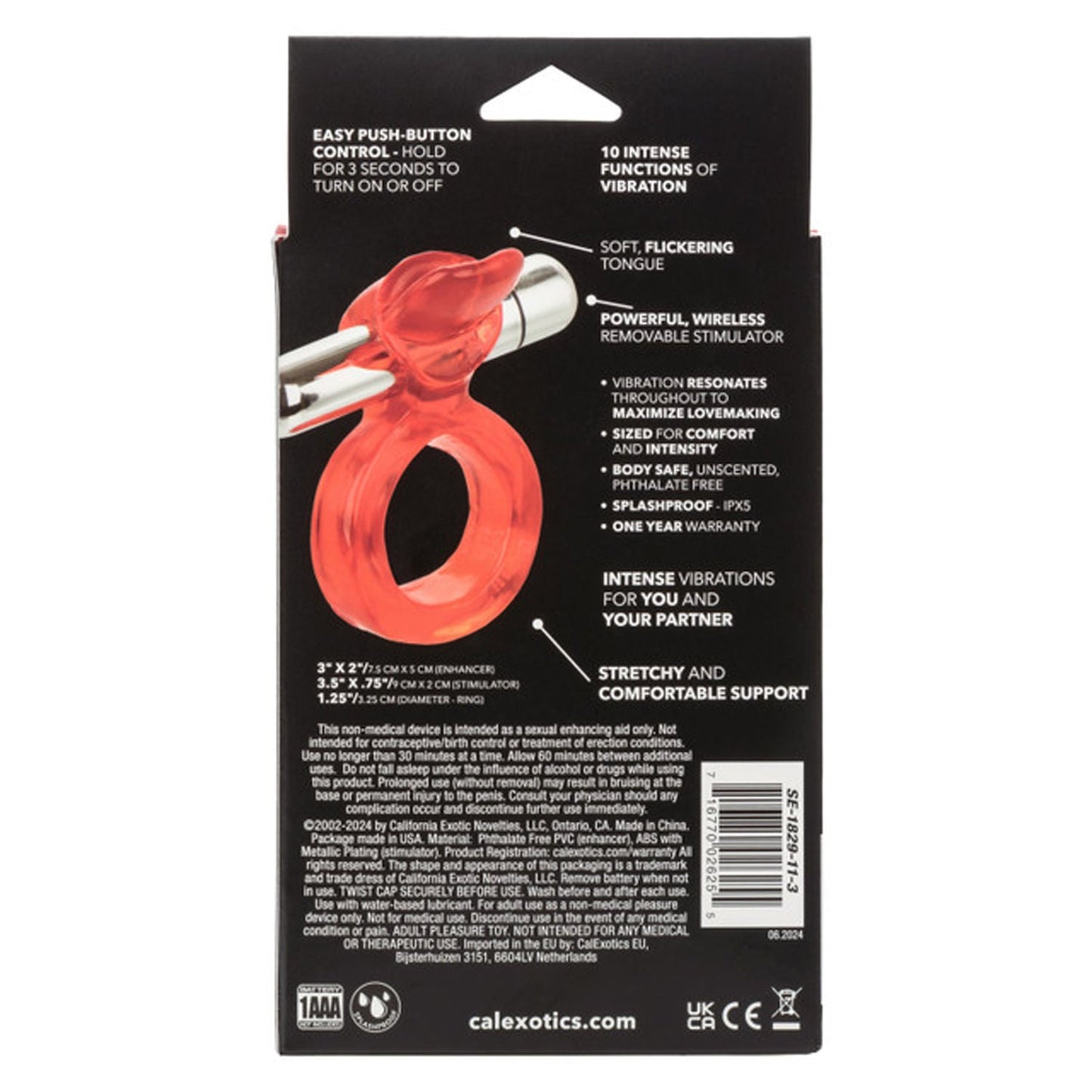 Wireless Clit Flicker Vibrator with Teasing Tongue Stimulator > Cock Ring > Vibrating - Tophatter Daily Deals