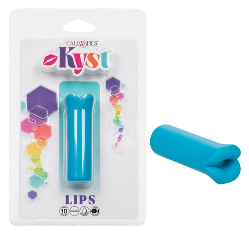 Kyst Lips Mini Massager Blue Silicone Bullet with 10 Vibration Functions and Rechargeable > Vibrators > Mini Vibrators - Tophatter Daily Deals