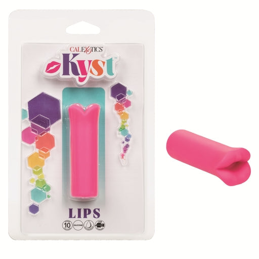 Kyst Lips Mini Massager Pink Silicone Bullet with 10 Vibration Functions > Vibrators > Mini Vibrators - Tophatter Daily Deals