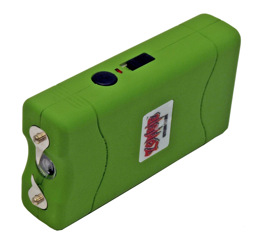 Zombie High Voltage Rechargeable STUN GUN w/ PIN & Holster Green