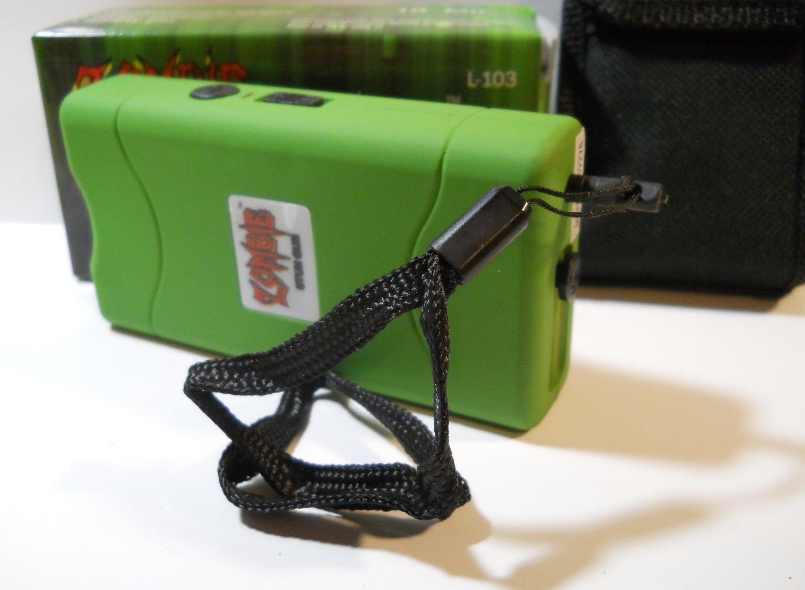 Zombie High Voltage Rechargeable STUN GUN w/ PIN & Holster Green SD-StunGun - Tophatter Daily Deals