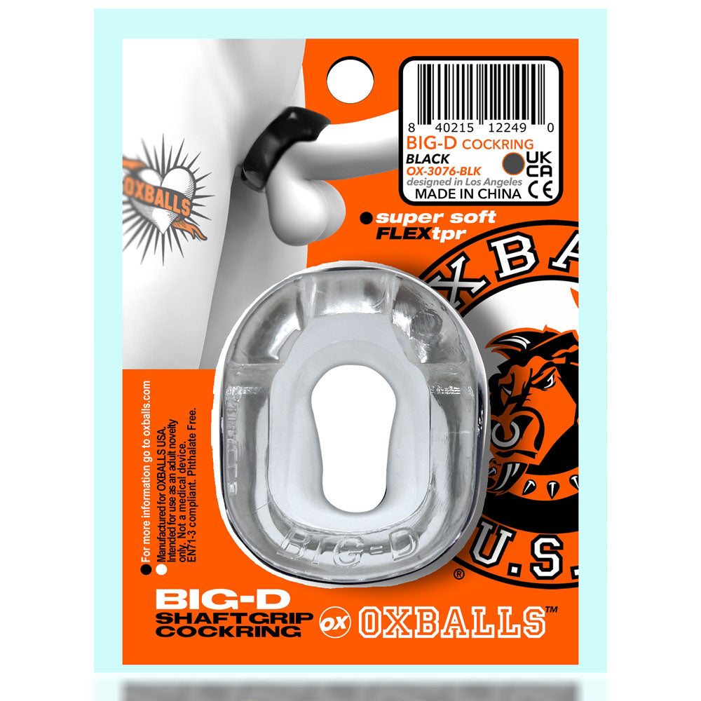 Big D Shaft Grip Cock Ring Clear > Cock Ring > Single - Tophatter Daily Deals