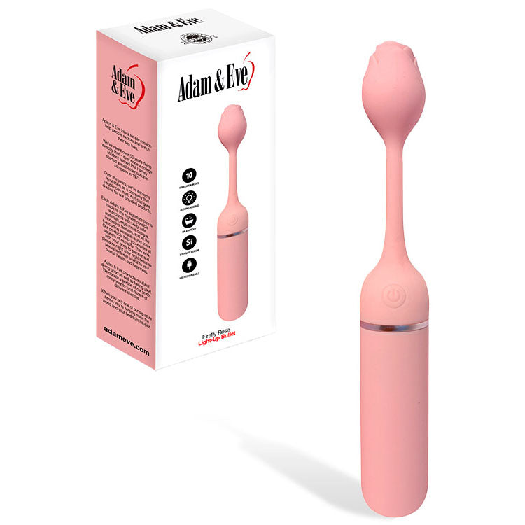Adam & Eve Firefly Rose – USB Rechargeable Bullet Vibrator > Vibrators > Mini Vibrators - Tophatter Daily Deals