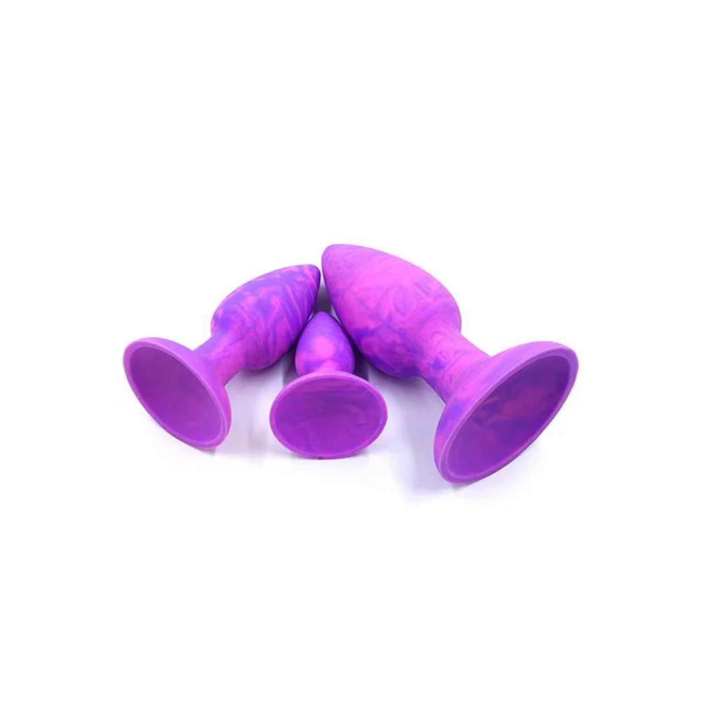 Adam & Eve Colour Swirl (Pink) Anal Plug Set – 3 Sizes Butt Plugs > Anal Range > Butt Plug Kits - Tophatter Daily Deals