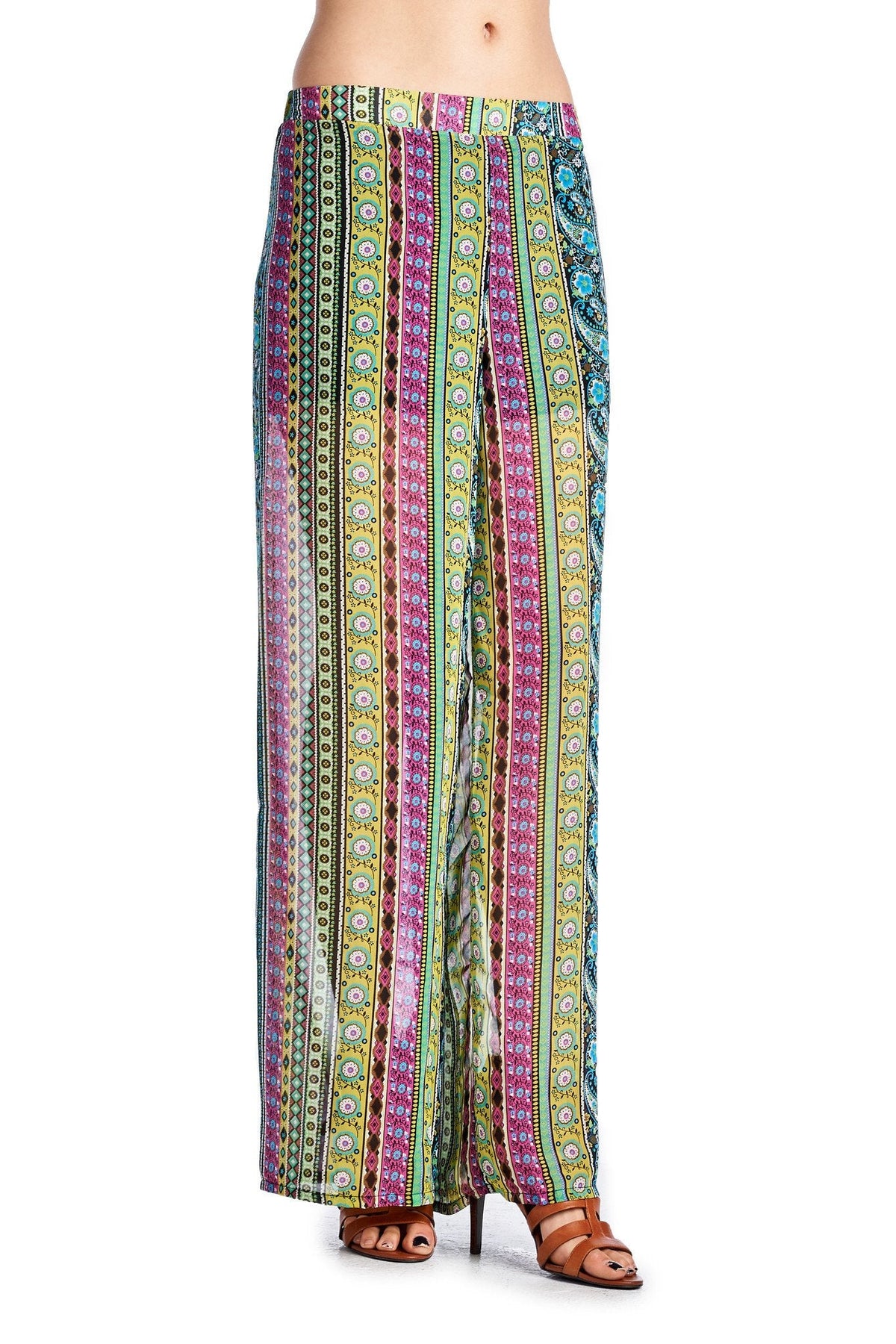 Women's Printed Palazzo Pants Pants - Tophatter Daily Deals