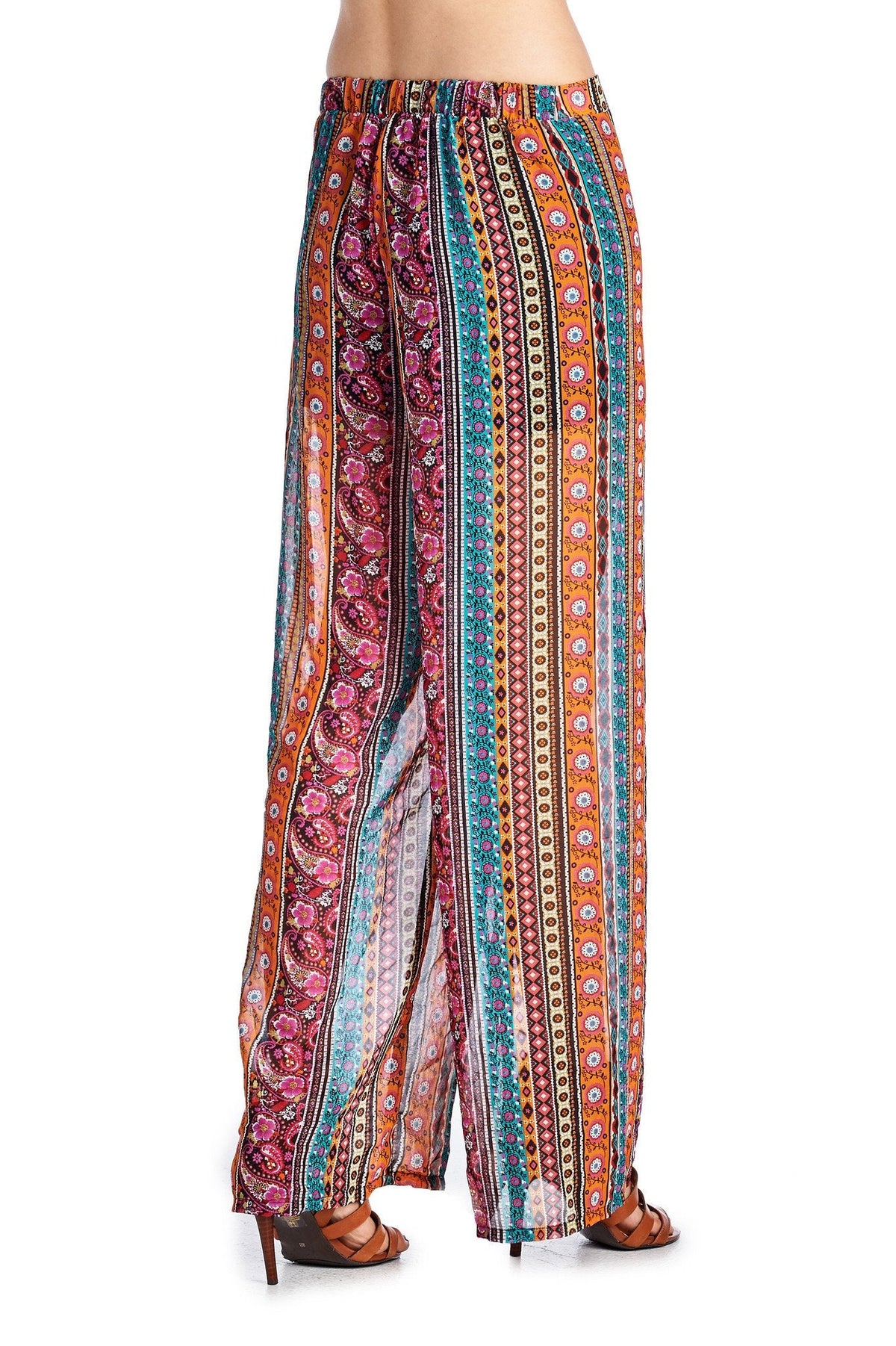 Women's Printed Palazzo Pants Pants - Tophatter Daily Deals