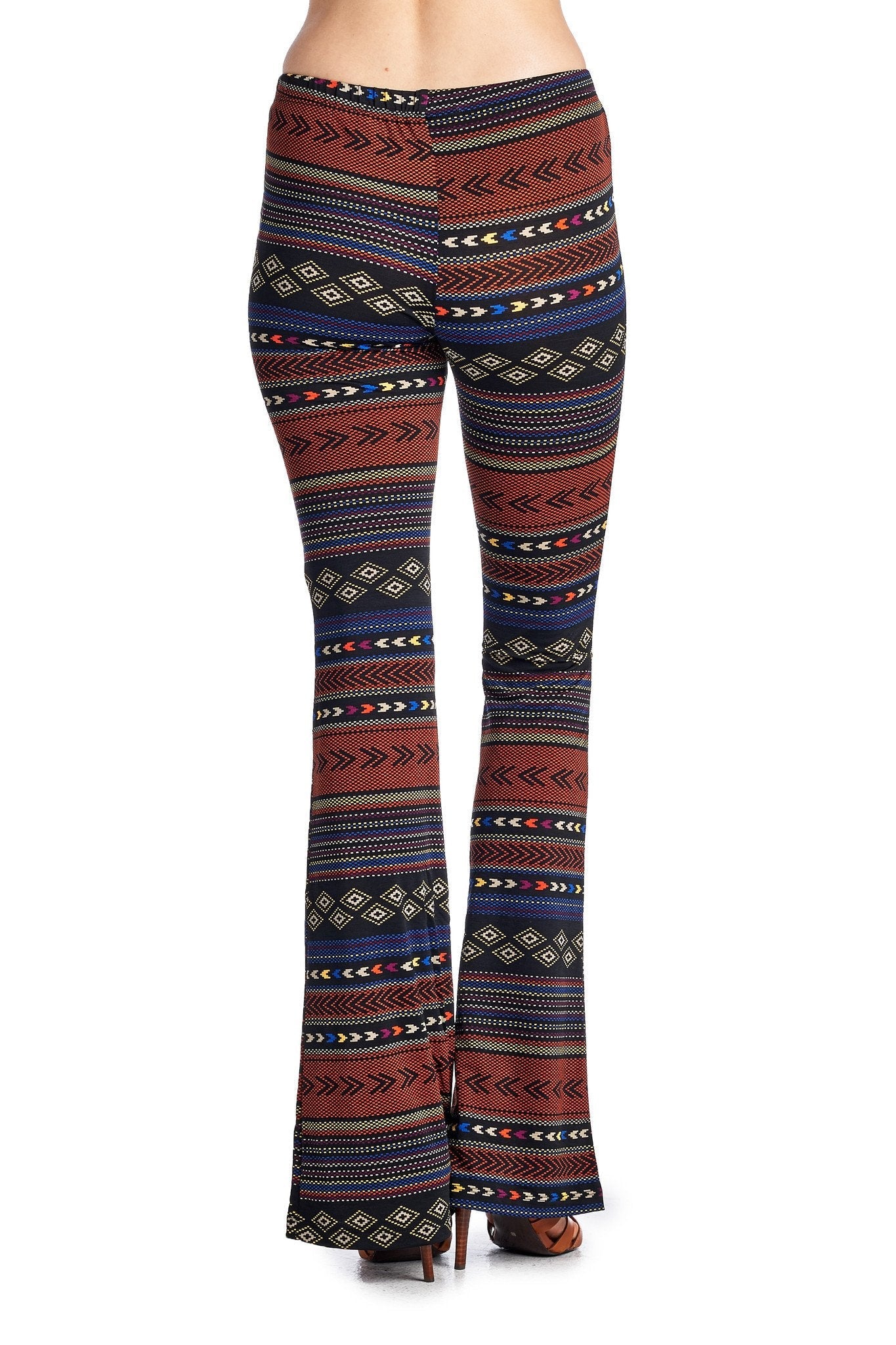 Women's Geo Stripe Flare Pants Pants - Tophatter Daily Deals