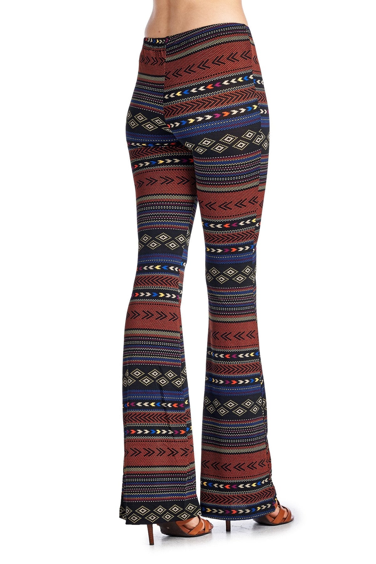 Women's Geo Stripe Flare Pants Pants - Tophatter Daily Deals