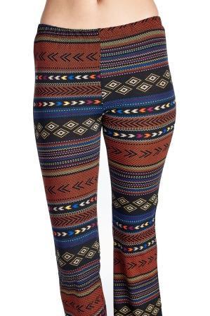 Women's Geo Stripe Flare Pants Pants - Tophatter Daily Deals