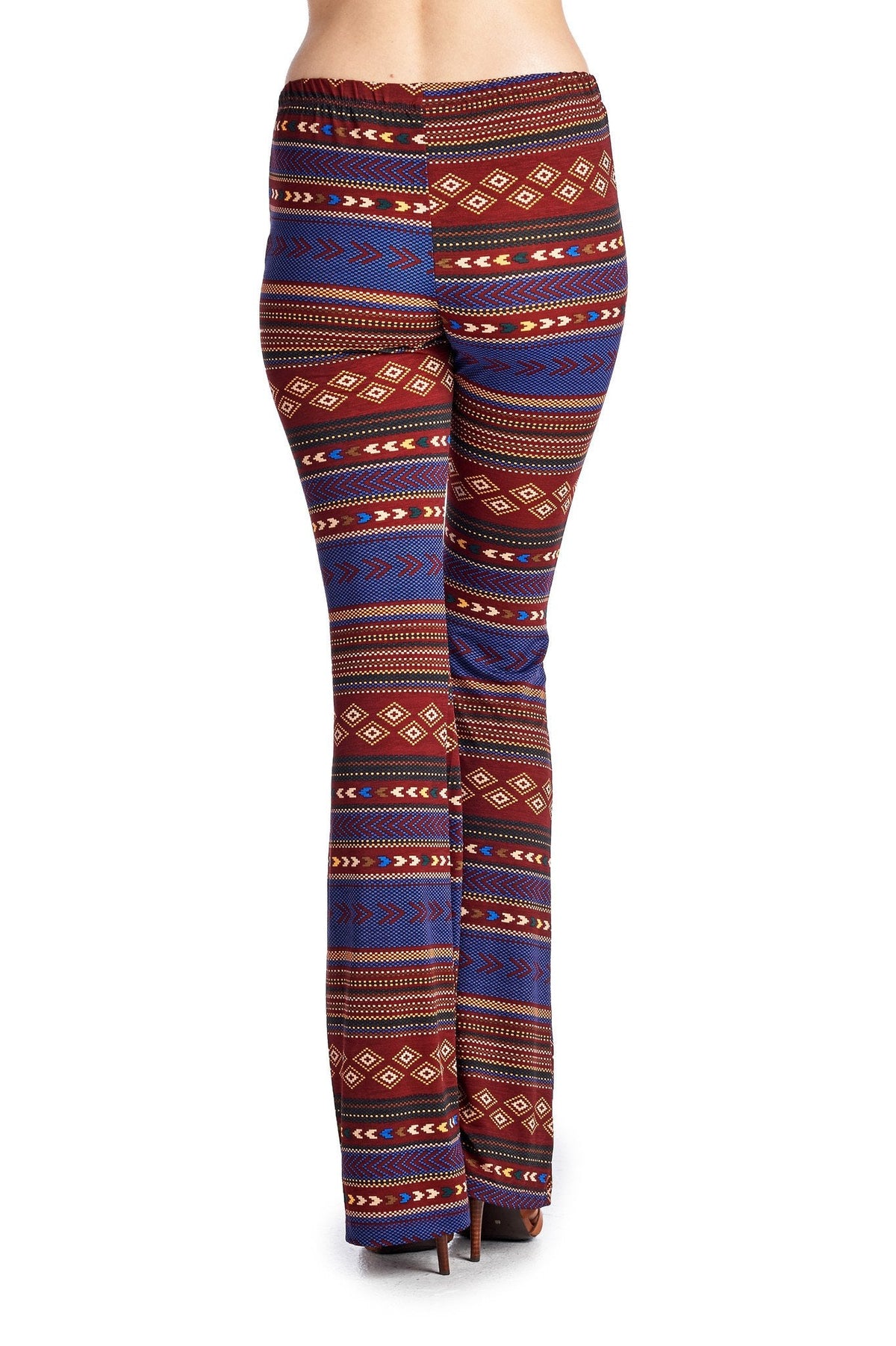 Women's Geo Stripe Flare Pants Pants - Tophatter Daily Deals