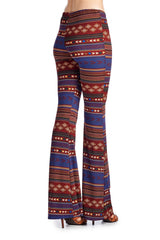 Women's Geo Stripe Flare Pants Pants - Tophatter Daily Deals