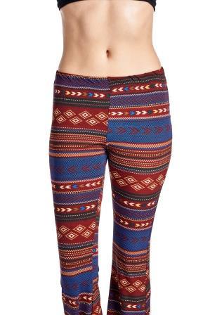 Women's Geo Stripe Flare Pants Pants - Tophatter Daily Deals