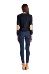 Women's Long Sleeve Cable Knit Crop Sweatshirt Tops - Tophatter Daily Deals