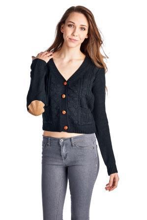 Women's Cable Knit Button Down Cardigan Cardigan - Tophatter Daily Deals