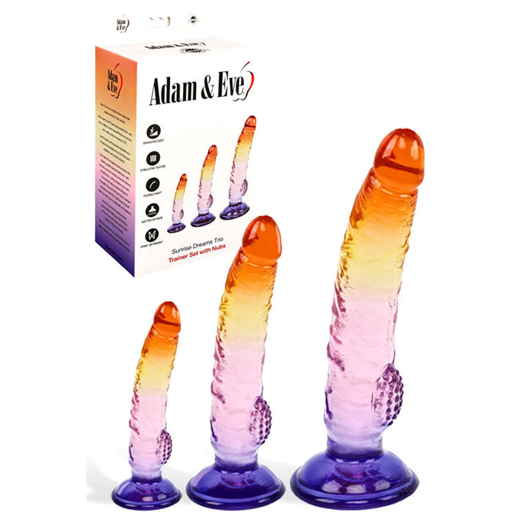 Adam & Eve Sunset Dreams Trio – Multicoloured Dildo Set of 3 Sizes > Dildos > Realistic Dildos - Tophatter Daily Deals