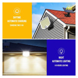 Solar Motion Sensor Wall Light, 210 LED with Separate Panel and Remote Solar Outdoor Lights - Tophatter Daily Deals