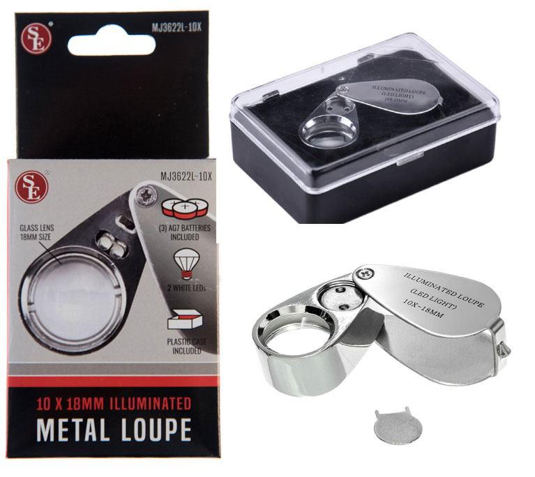 Deluxe -L E D- Jewelers Loupe 10x 18mm - Tophatter Daily Deals