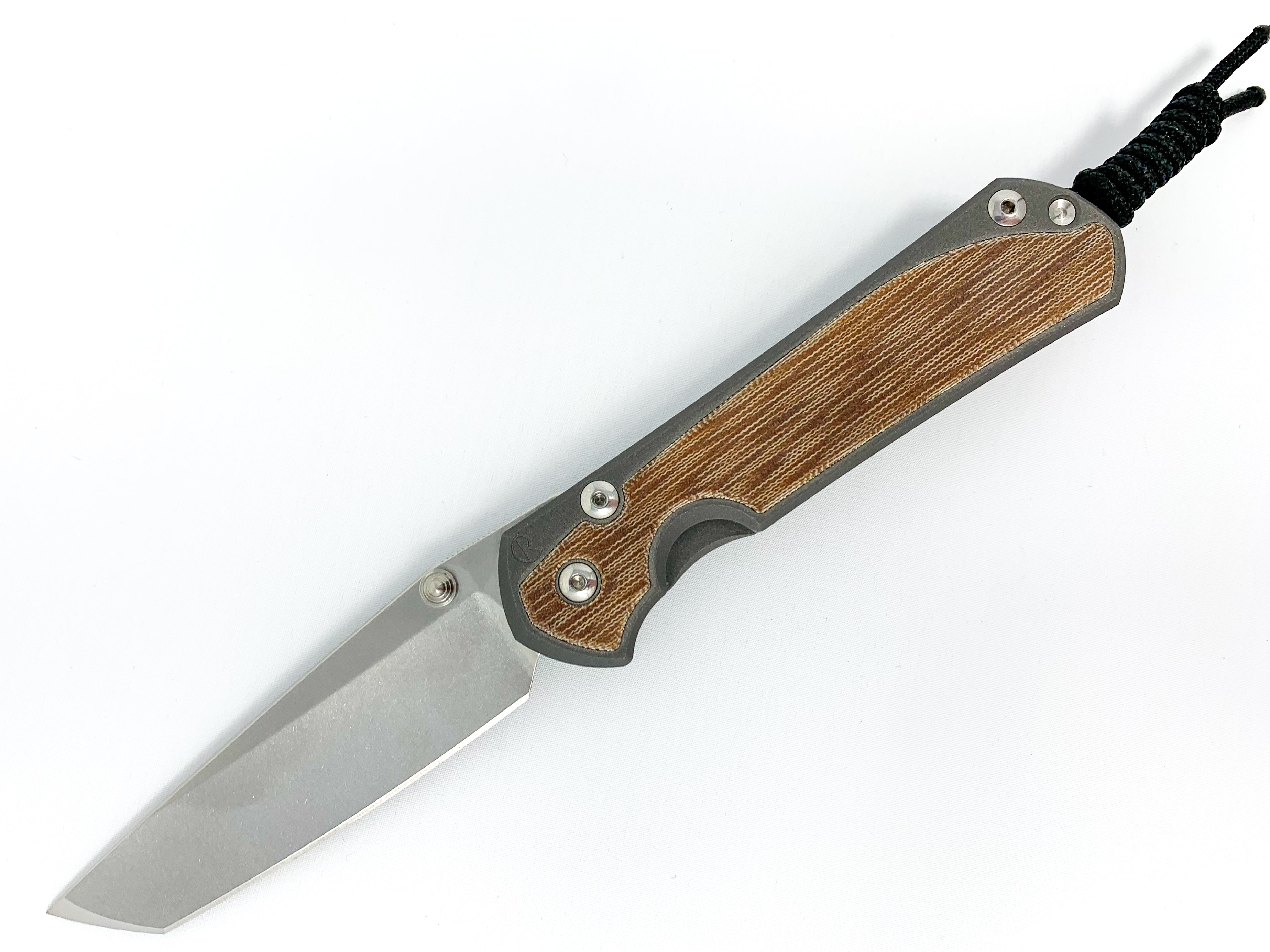 Chris Reeve Knives Large Sebenza 31 - Natural Canvas Micarta Inlay - Tanto - L31-1230 FOLDING KNIVES - Tophatter Daily Deals
