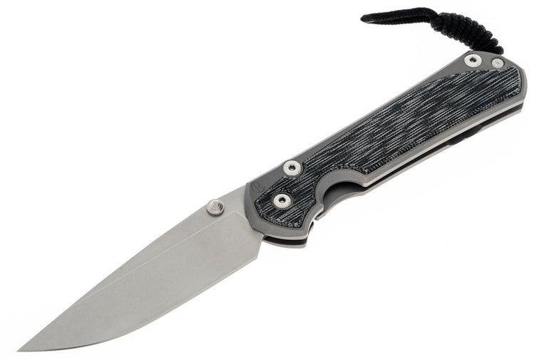 Chris Reeve Knives Large Sebenza 31 - Black Canvas Micarta Inlay - Drop Point - Glass Blasted Handle - L31-1652 FOLDING KNIVES - Tophatter Daily Deals