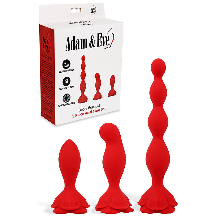 Adam & Eve Booty Bouquet (Set of 3) – Anal Training Kit > Anal Range > Butt Plug Kits - Tophatter Daily Deals