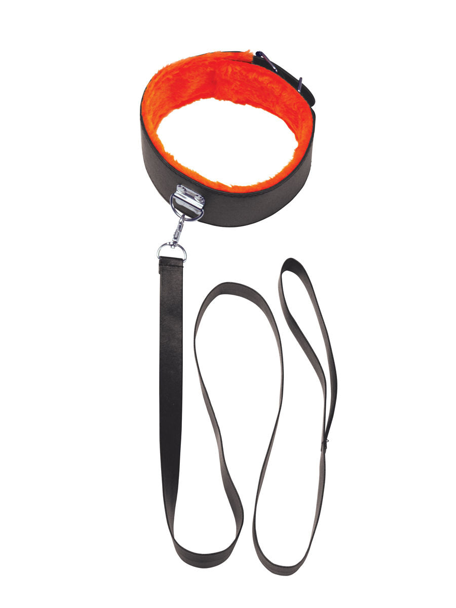 The 9's Orange Is the New Black Short Leash (Black) – Leather Leash > Bondage Gear > Collars & Leashes - Tophatter Daily Deals