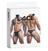 Cut 4 Men L4CE Capri Black Lace Thong Large > Clothes > Mens G-Strings - Tophatter Daily Deals