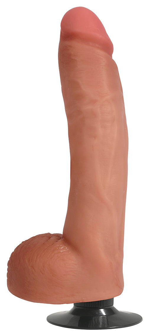 Jock 10 Inch Vibrating Dong With Balls Vanilla Color > Dildos > Large Dildos - Tophatter Daily Deals