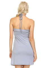Women's Beaded Neckline Halter Dress Dresses / Mini - Tophatter Daily Deals