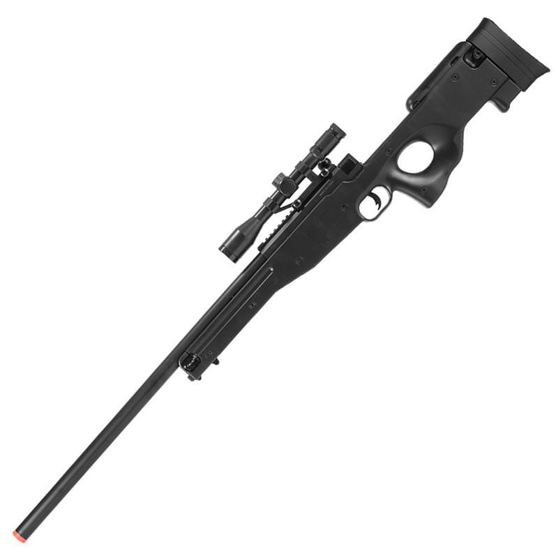 L96 AWP Bolt Action Spring Powered Airsoft Sniper Rifle With Scope Collectible Weapons - Tophatter Daily Deals