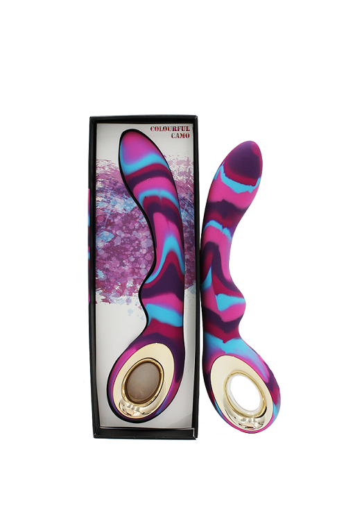 Colourful Camo Magic Vibrator Pink Soft Silicone G-Spot Stimulator with Double Motors and Waterproof Design > Sex Toys For Ladies > G-Spot Vibrators - Tophatter Daily Deals