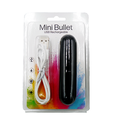 Silicone Mini Bullet Splashproof Black Vibrator with 3 Speeds and 7 Functions > Vibrators > Mini Vibrators - Tophatter Daily Deals