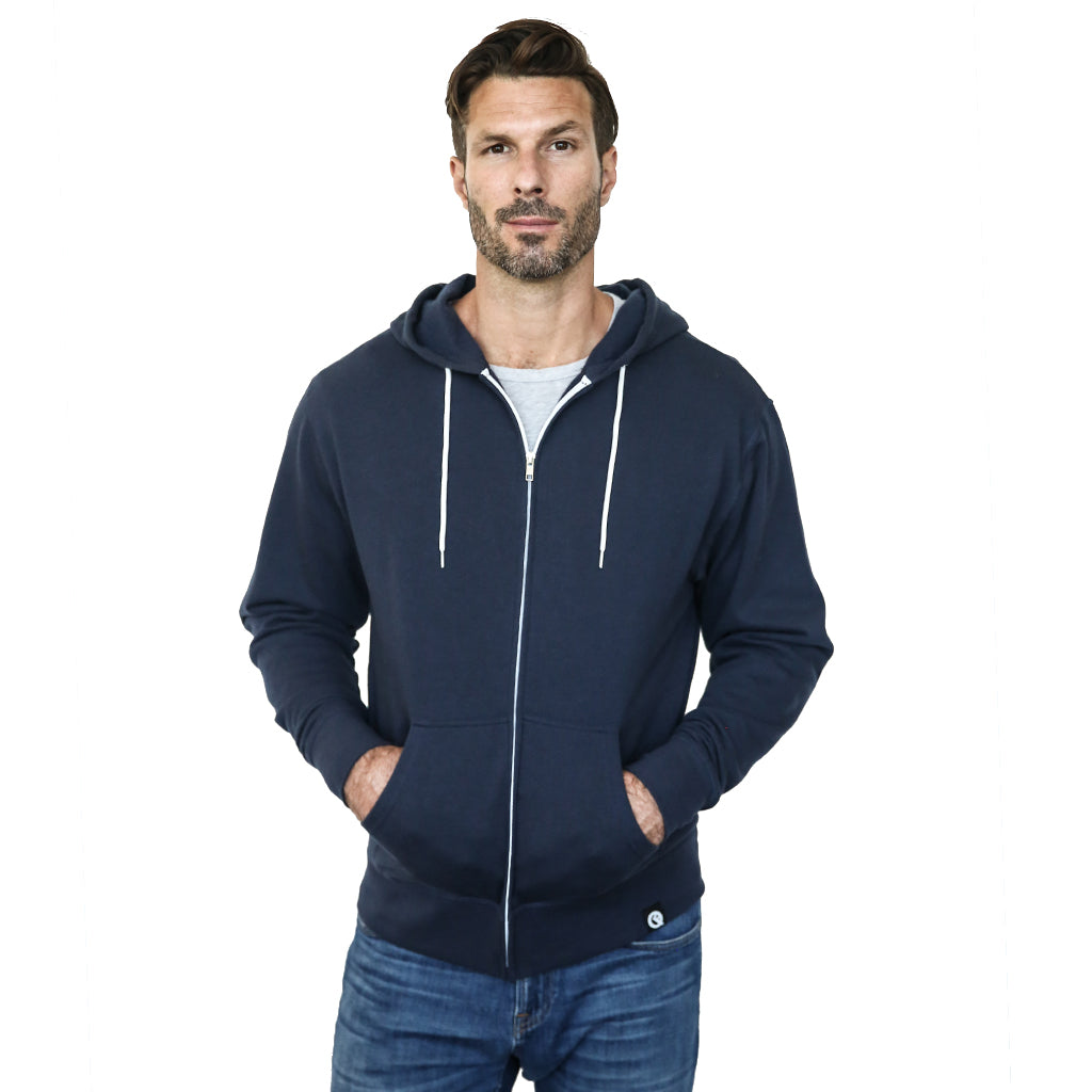 Quikflip Apparel Hero Hoodie Lite - Unisex Midnight Navy Hoodie - Tophatter Daily Deals