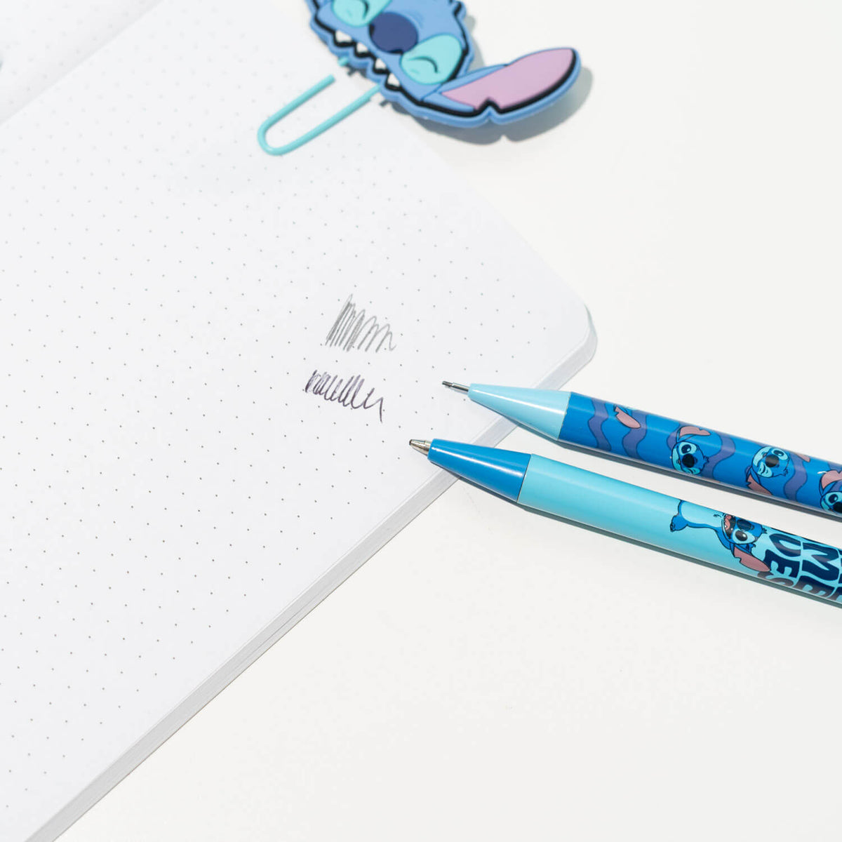 Disney Stitch – Surfing Stitch Set of 2 Pens with 3D Acrylic Stand Collectible - Tophatter Daily Deals
