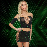 Diamond 2-Piece Crop Top and Shirt Set – Women's Clothing Set > Clothes > Dresses and Chemises - Tophatter Daily Deals