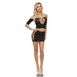 Diamond 2-Piece Crop Top and Shirt Set – Women's Clothing Set > Clothes > Dresses and Chemises - Tophatter Daily Deals