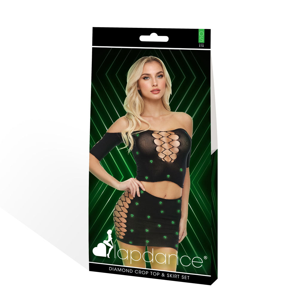 Diamond 2-Piece Crop Top and Shirt Set – Women's Clothing Set > Clothes > Dresses and Chemises - Tophatter Daily Deals