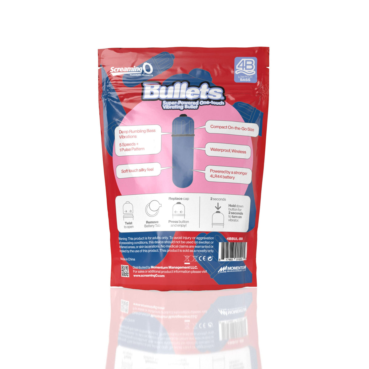 Bullets 4B Low Pitch Bass (Blueberry) > Vibrators > Mini Vibrators - Tophatter Daily Deals