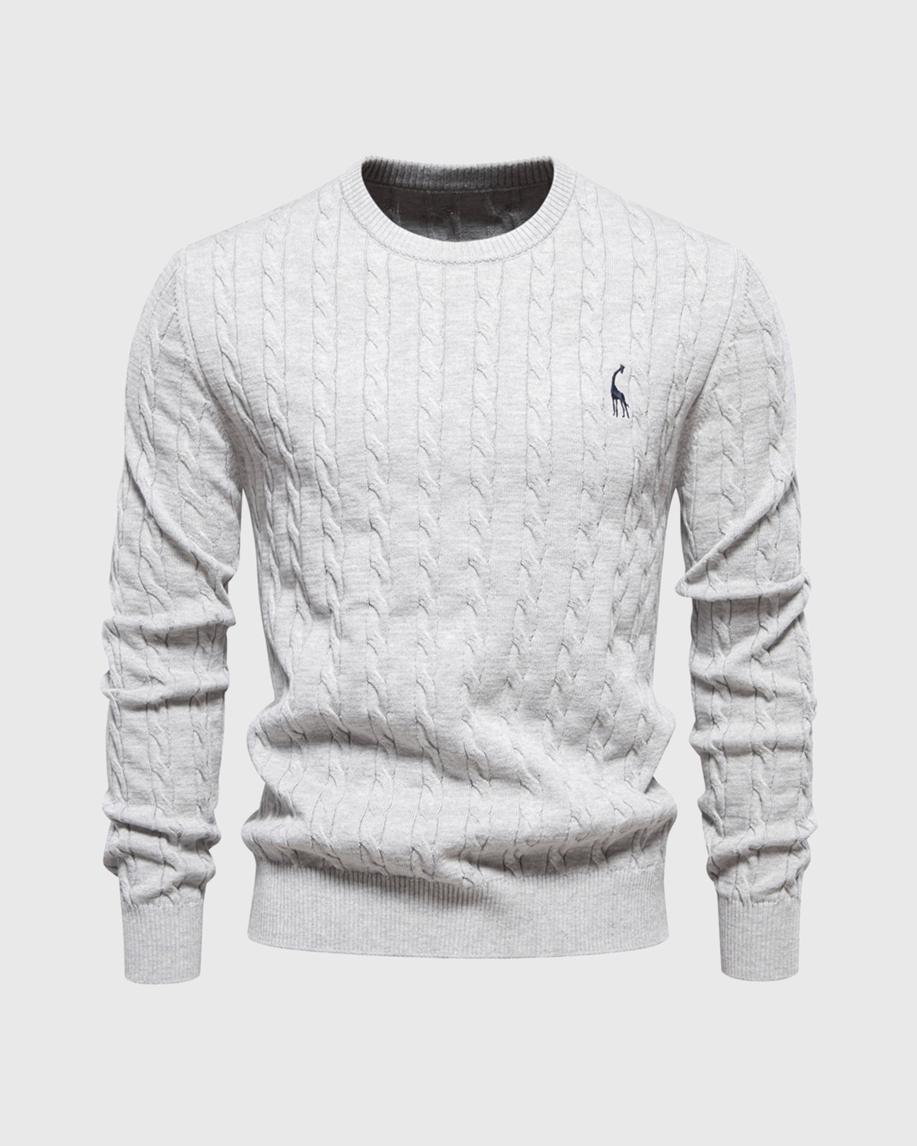 Soft Timeless Men's Cable Knit Sweater - Crewneck, Cotton - Tophatter Daily Deals