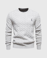 Soft Timeless Men's Cable Knit Sweater - Crewneck, Cotton - Tophatter Daily Deals