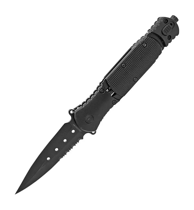 Tactical Survival Combat KNIFE Spring Assist With Built In LED FLASHLIGHT - Tophatter Daily Deals