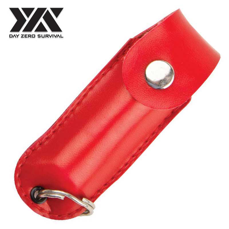 DZS Defense Pepper Spray, Max Strength OC - Red Premium Leather Case - Tophatter's Guns'N'Weapons Store Collectible Weapons - Tophatter Daily Deals
