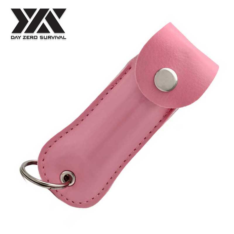 DZS Defense Pepper Spray, Max Strength OC - Pink Premium Leather Case Collectible Weapons - Tophatter Daily Deals